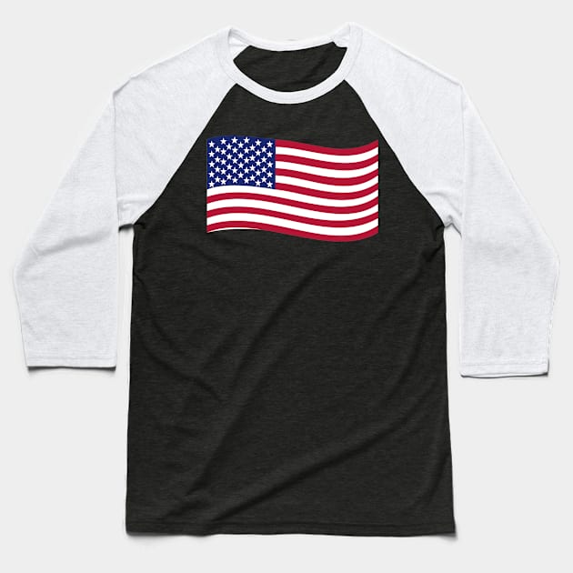 US flag Baseball T-Shirt by Designzz